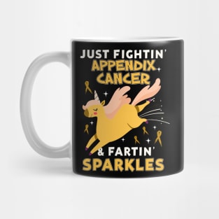 appendix cancer funny unicorn farting sparkles Mug